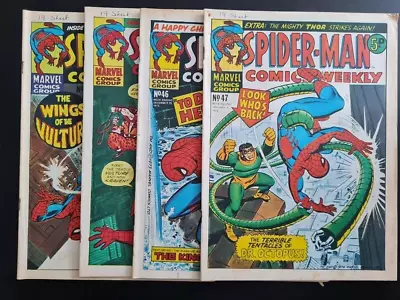 Buy Spider-man Comics Weekly #42 #43 #46 #47 Marvel Uk Weekly 1973 • 1.99£