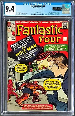 Buy Fantastic Four 22 Cgc 9.4 White Pages Qes  1/64 💎 Why Spend $7300 On A 9.6 ? • 1,937.64£