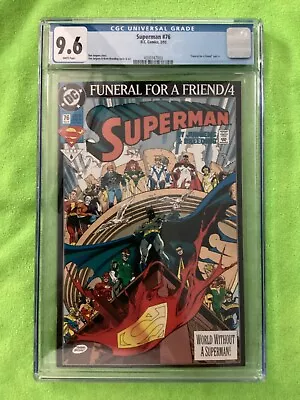 Buy DEATH OF SUPERMAN #76 CGC 9.6 FUNERAL FOR A FRIEND #4 30th ANNIVERSARY  • 97.08£