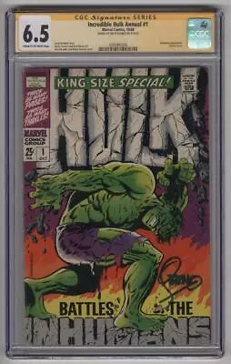 Buy Incredible Hulk Annual 1 CGC 6.5 Classic Jim Steranko Hulk Cover Signature Serie • 504.80£