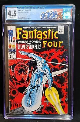 Buy Fantastic Four 72 (1968) CGC 4.5 Custom Label White Pages • 97.08£