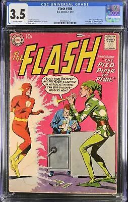 Buy Flash #106 CGC VG- 3.5 1st Appearance Gorilla Grodd! Pied Piper Of Peril! • 543.82£