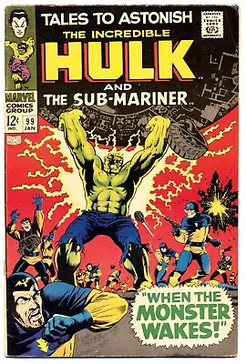 Buy TALES TO ASTONISH #99 VG, Hulk, Sub-Mariner, Marvel Comics 1968 • 15.53£