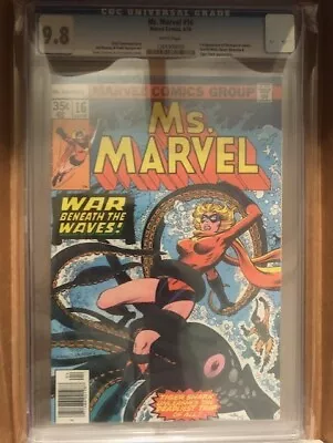 Buy Ms Marvel #16 CGC 9.8 1978 WHITE PAGES • 291.22£