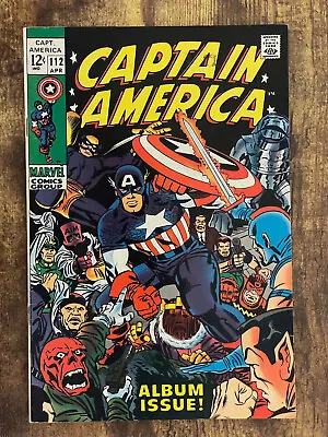 Buy Captain America #112 - STUNNING HIGH GRADE - Iron Man App - Marvel Comics 1969 • 9.71£