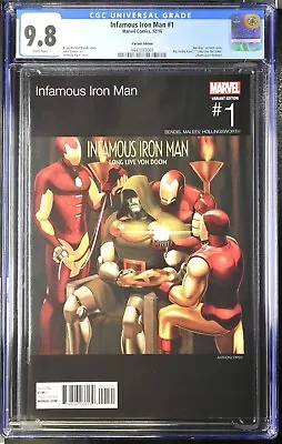 Buy Infamous Iron Man #1 CGC 9.8 WP (2016) Hip Hop Variant Cover (Marvel) • 112.61£