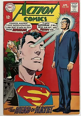 Buy Action Comics #362- 1968, Superman, Supergirl, Robin Appears, Head Of Hate! NM • 178.61£