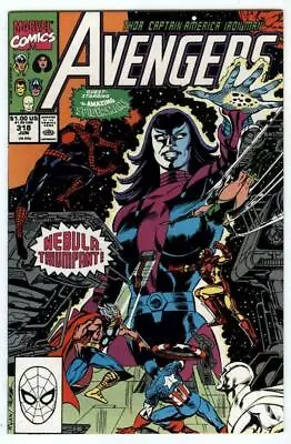 Buy Avengers #318 Spider-Man Nebula Quasar Captain America Iron Man Thor June 1990  • 7.76£