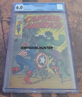 Buy Captain America #110 Cgc 6.0 1st Apperance Madam Hydra Hulk Jim Steranko Cover • 135.91£
