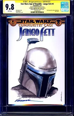 Buy Star Wars Age Republic Jango Fett #1 CGC SS 9.8 Signed Gorkem Demir 1 Of 500 • 194.14£