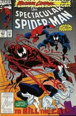 Buy SPECTACULAR SPIDER-MAN #201 F/VF, Direct Marvel Comics 1993 Stock Image • 6.21£