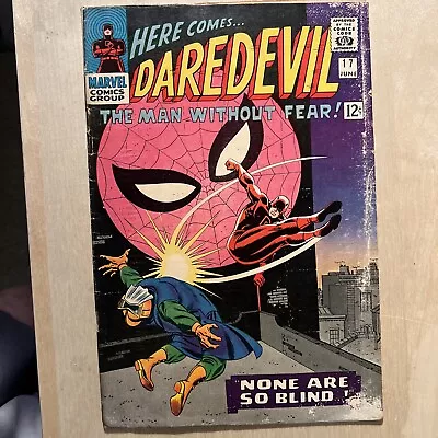 Buy DAREDEVIL #17 Marvel Comics June 1966 SPIDER-MAN App. John Romita Art GD- 1.8 • 23.61£