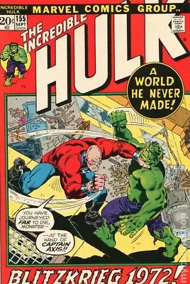 Buy Incredible Hulk #155 VG 1972 Stock Image Low Grade • 6.83£