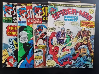 Buy Spider-man Comics Weekly #77 #79 #82 #85 Marvel Uk Weekly 1974 • 1.99£