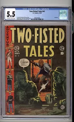 Buy Two-Fisted Tales #41 CGC 5.5 Jack Davis Cover Last Issue EC Comics 1955 • 143.66£