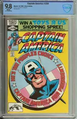 Buy Captain America #250 Cbcs 9.8 White Pages // John Byrne/joe Rubinestein Cover • 186.39£