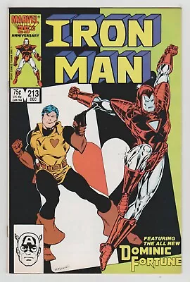 Buy Iron Man #213 - Dominic Fortune - Danny Fingeroth Story - Bob Layton Cover Art • 1.85£