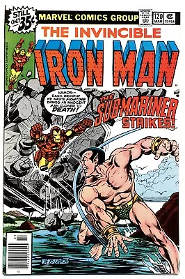 Buy IRON MAN #120 VF, Sub-Mariner, Bob Layton Art, Marvel Comics 1979 • 23.30£