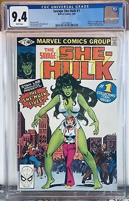 Buy The Savage She-Hulk #1 1st App. Marvel Comics Feb. 1980 CGC 9.4 White Pages • 97.08£