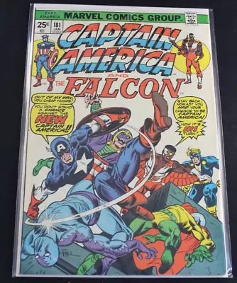 Buy Captain America & Falcon 181 Origin & 1st New Cap App 2nd Nomad App FN+ Comic • 6.15£