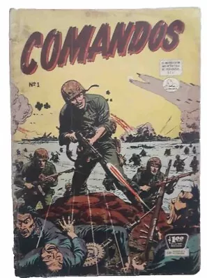 Buy 1956 COMANDOS #1 Foreign Silver Atomic Age War Cover Comic Book Mexico Spanish • 48.93£