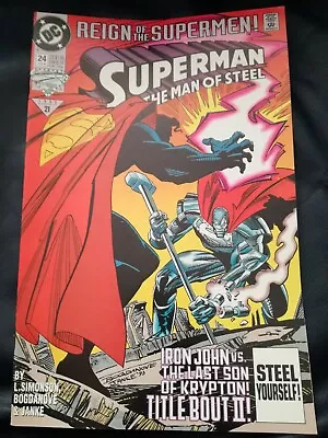 Buy Superman The Man Of Steel #24 Aug 1993 'Reign Of The Supermen' • 1.10£