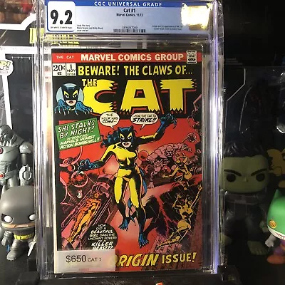 Buy The Cat #1 (1972) - CGC 9.2  - 1st Greer Grant (Later TIGRA) • 310.64£