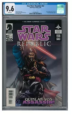 Buy Star Wars: Republic #63 (2004) Dark Horse Quinlan Vos CGC 9.6 White Pages ED822 • 34.91£