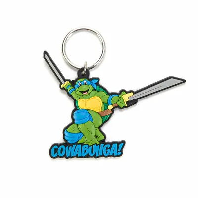 Buy Teenage Mutant Ninja Turtles Leonardo Laser Cut Rubber Keychain • 7.13£