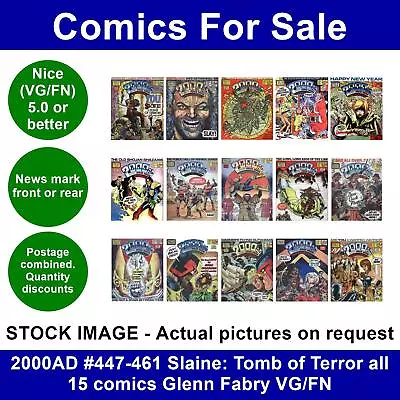 Buy 2000AD #447-461 Slaine: Tomb Of Terror All 15 Comics Glenn Fabry VG/FN • 33.99£