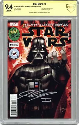 Buy Star Wars #1 Keown Third Eye Variant CBCS 9.4 SS Cassaday 2015 23-0B9A2F6-048 • 112.61£