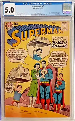 Buy *superman #140 Cgc 5.0*dc Comics, 1960*1st App Baby Bizarro/supergirl Death*key* • 139.78£