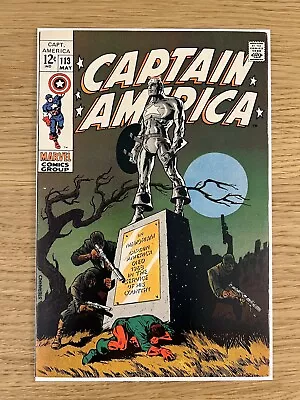 Buy Captain America 113 Classic Jim Steranko Cover 8.5-9.0 VF+ VF/NM 1969 Marvel • 174.73£