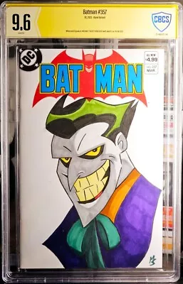 Buy Batman #357 Blank Animated Joker Sketch By Michael Sobo Soboleski CBCS 9.6 • 178.61£
