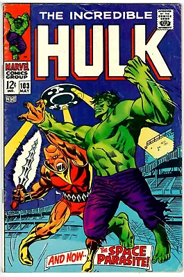 Buy The Incredible Hulk # 103 ( 5.5 ) Marvel  5/1968 Flying Saucer Space Parasite • 23.29£