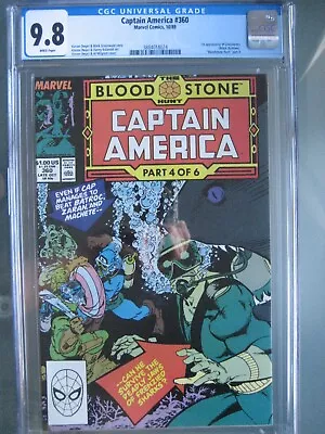 Buy Captain America #360 CGC 9.8 WP 1989 Marvel Comics 1st App Crossbones • 115.99£