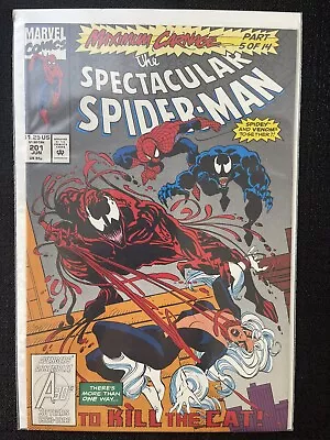 Buy The Spectacular Spider-Man #201 Marvel 1993 Maximum Carnage Part 5 Of 14 Venom • 5.43£
