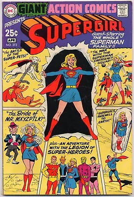 Buy Action Comics 373 FN+ 6.5 1969 Supergirl Neal Adams Inks On Cover Curt Swan • 27.18£