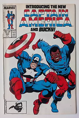 Buy Captain America #334 - 1st App Of Lemar Hoskins As Bucky, 1987, Marvel Comic • 10£