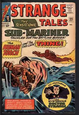 Buy Strange Tales #125 4.5 // Human Torch + Thing Battle Sub-mariner • 38.90£