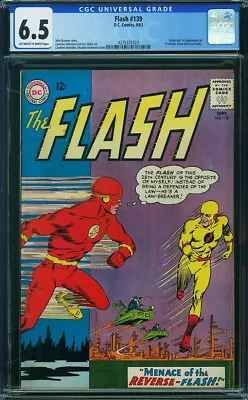 Buy Flash #139 CGC 6.5 DC 1963 1st Professor Zoom! Reverse Flash! P8 423 Cm Clean • 927.27£