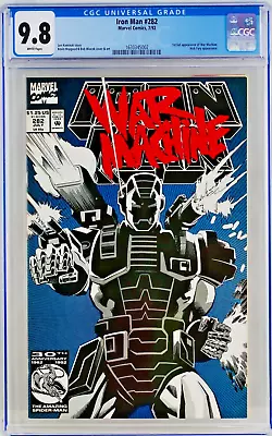 Buy Iron Man #282 CGC 9.8 White Pages 1st War Machine App NM/MT Marvel Comics 1992 • 194.14£
