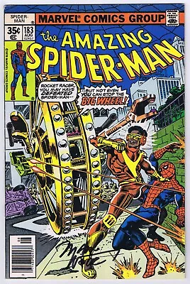 Buy Amazing Spider-Man #183 FN+ Signed W/COA Marv Wolfman 1st Big Wheel 1978 Marvel • 44.23£