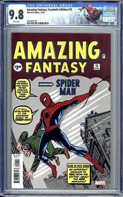 Buy AMAZING FANTASY #15 - Facsimile Edition 2019 - CGC 9.8 Spider-Man Labels • 170.08£