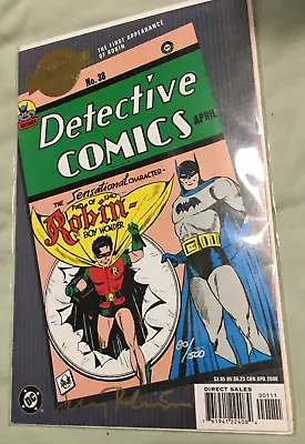 Buy Detective Comics #38 Millenium Edition Dynamic Forces Signed Jerry Robinson Coa • 124.99£