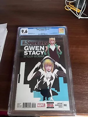 Buy Edge Of Spider-Verse #2 CGC 9.6 1st App Spider-Gwen (Gwen Stacy) 1st Print • 750£