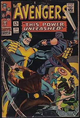 Buy Marvel Comics AVENGERS #29 Early Black Widow And 2nd Goliath 1966 VG! • 14£