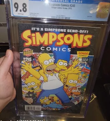 Buy Simpsons Comics #245 Cgc 9.8 Key Last Issue ! Bongo Comics White Pgs Homer Bart • 135.91£