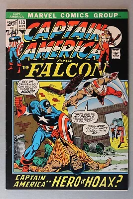 Buy Captain America #153 And The Falcon *72* 1st Appearance Of 1950's Capt. America • 15.49£