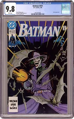 Buy Batman #451 CGC 9.8 1990 4431931005 • 74.55£